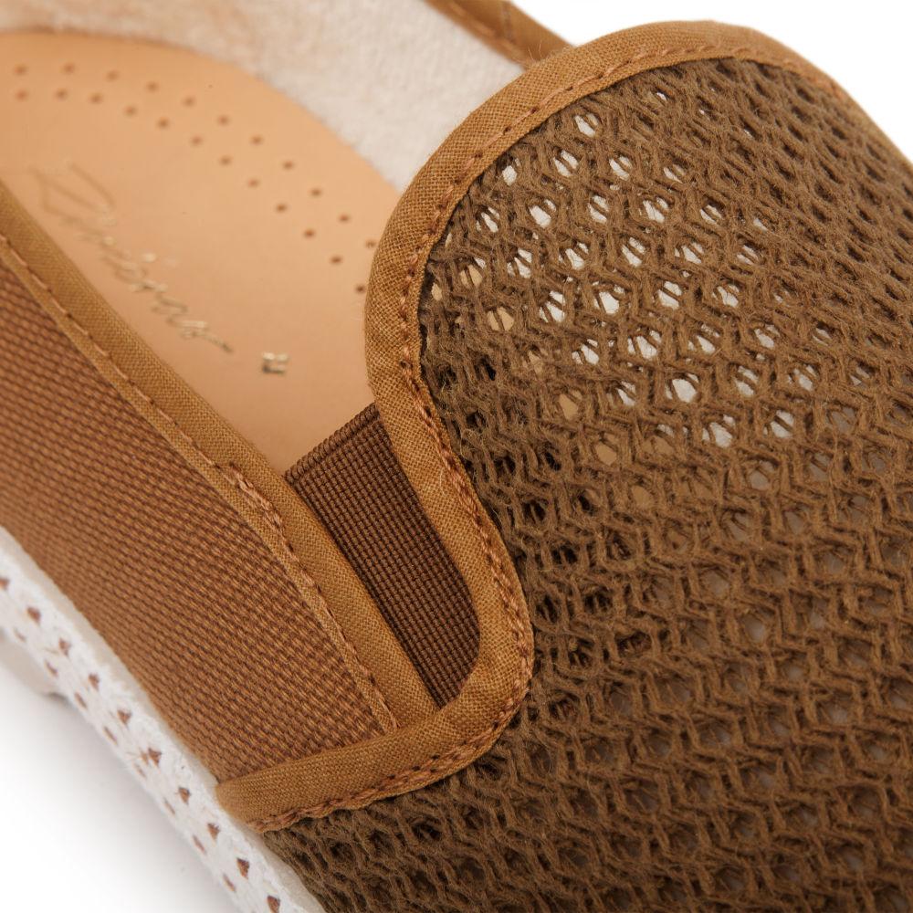 Rivieras Classic Canvas & Mesh Loafer – Brown