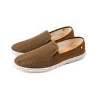 Rivieras Classic Canvas & Mesh Loafer – Brown