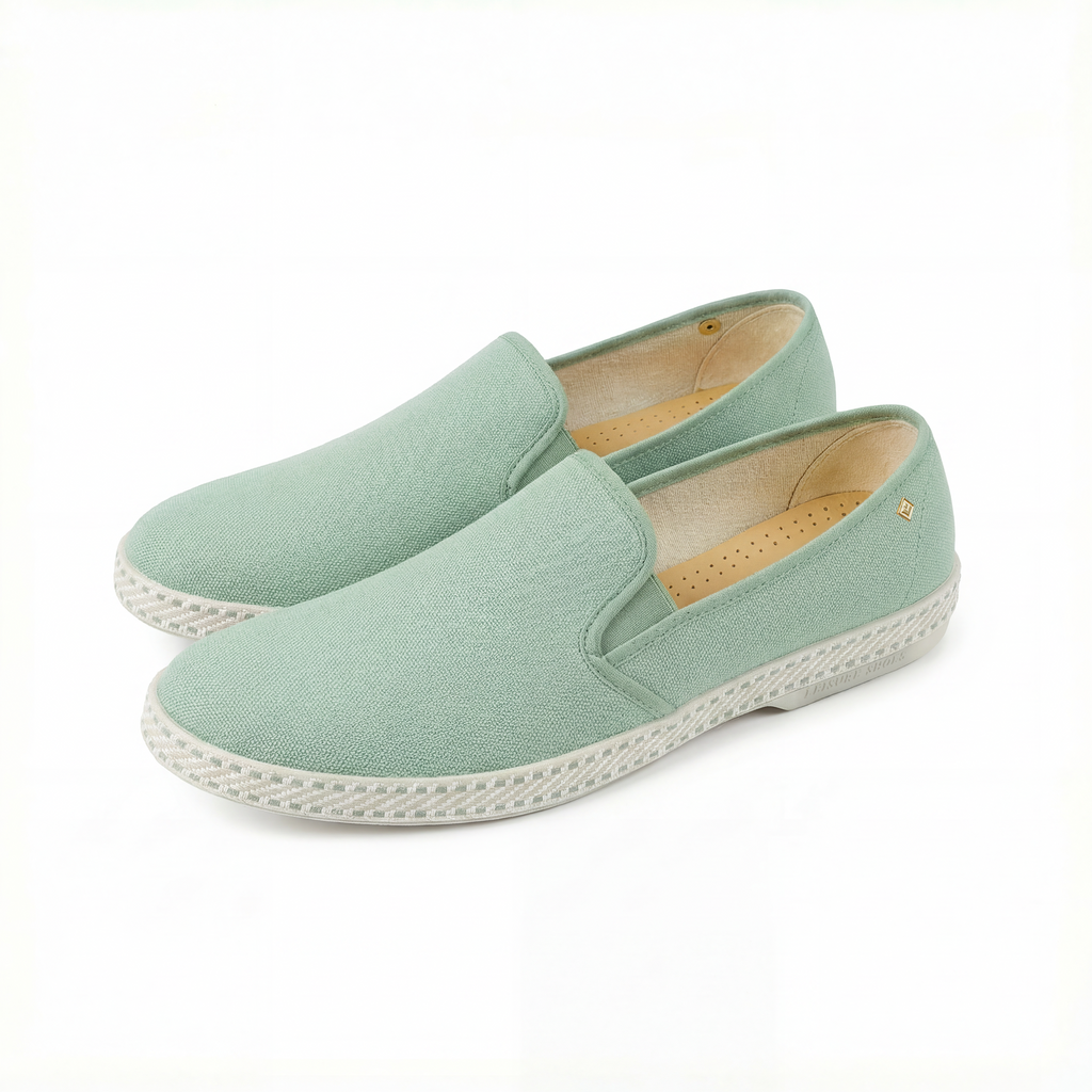 Rivieras Classic Canvas Loafer – Mint Green Slip-On Shoe for Men & Women