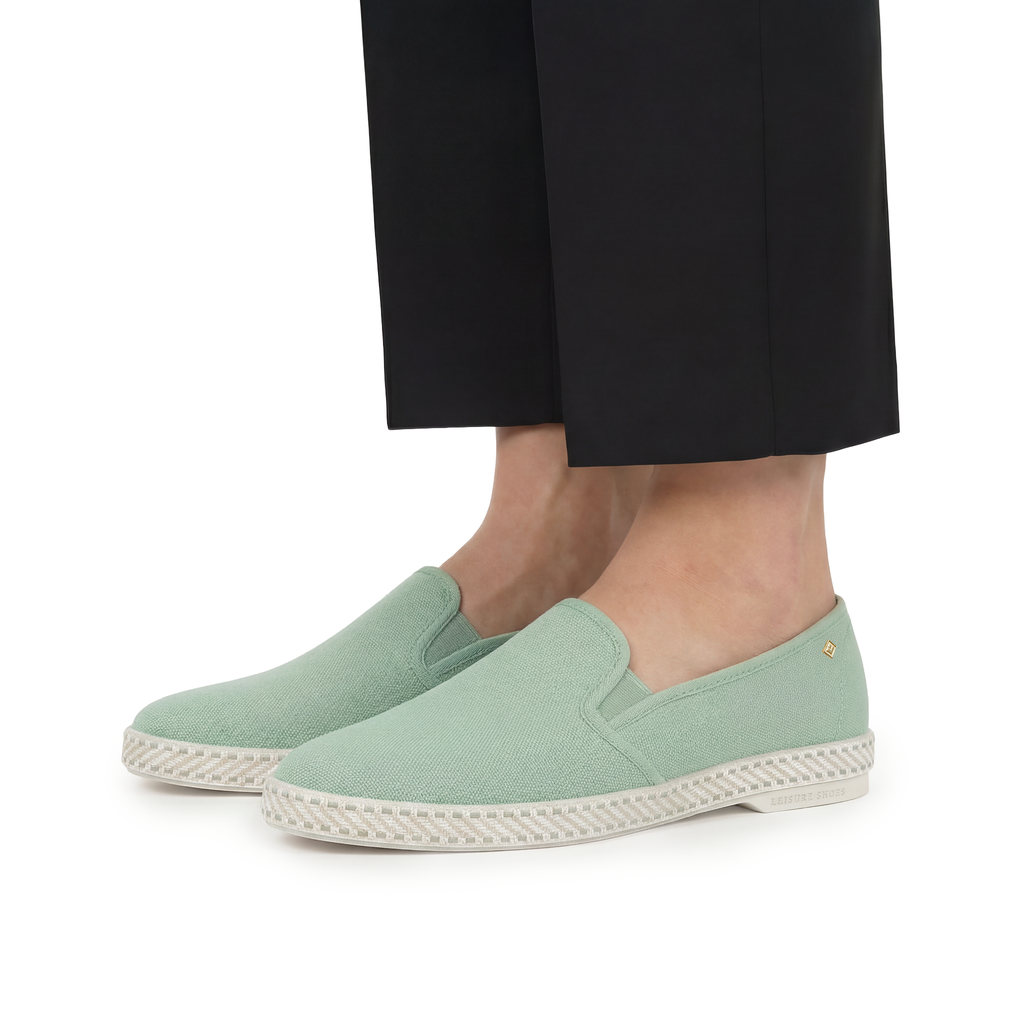 Rivieras Classic Canvas Loafer – Mint Green Slip-On Shoe for Men & Women