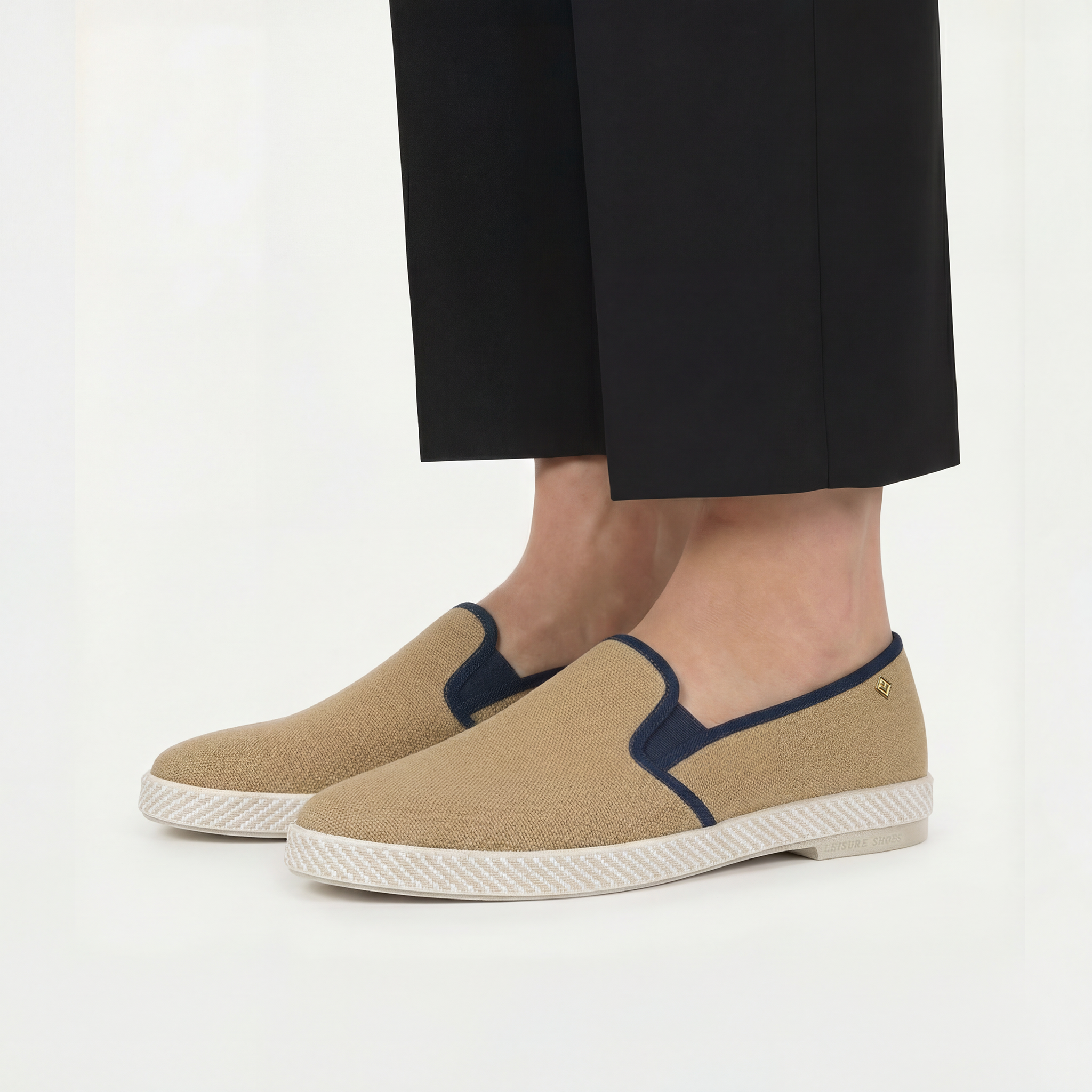Classic Sand Navy Canvas