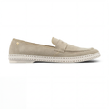 Rivieras Classic Leather Loafer – Beige Slip-On Shoe for Men & Women
