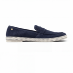 Rivieras Classic Leather Loafer – Navy Slip-On Shoe for Men & Women