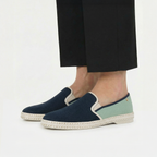 Rivieras Classic Match Loafer – Navy Mint Green Two-Tone Slip-On for Men & Women