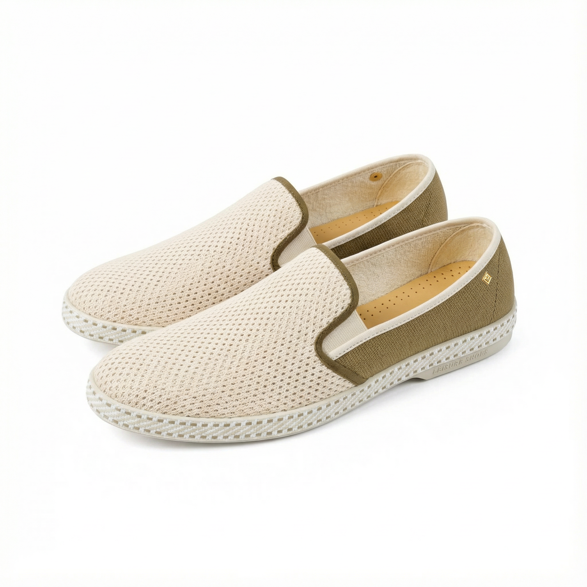 Rivieras Classic Match Loafer – Ecru Sand Two-Tone Slip-On for Men & Women