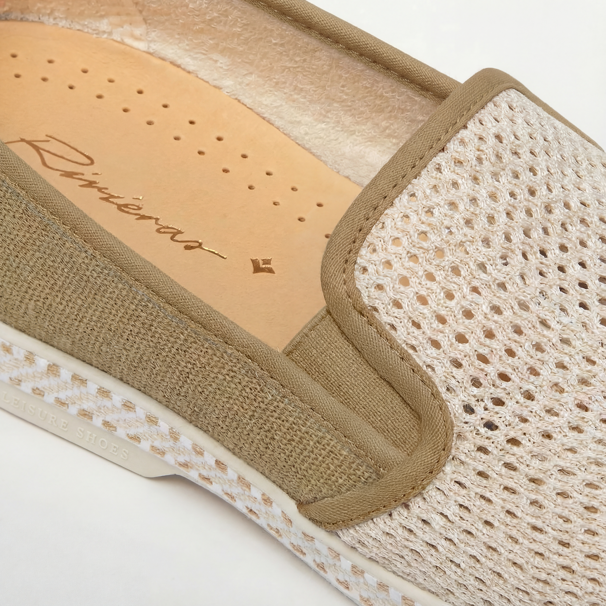 Rivieras Classic Match Loafer – Ecru Sand Two-Tone Slip-On for Men & Women