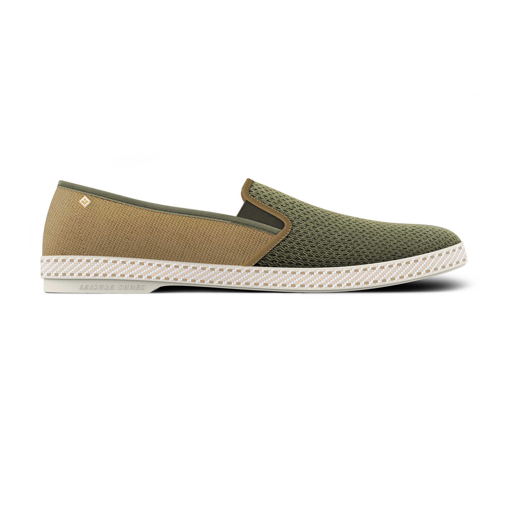 Rivieras Classic Match Loafer – Khaki Sand Two-Tone Slip-On for Men & Women