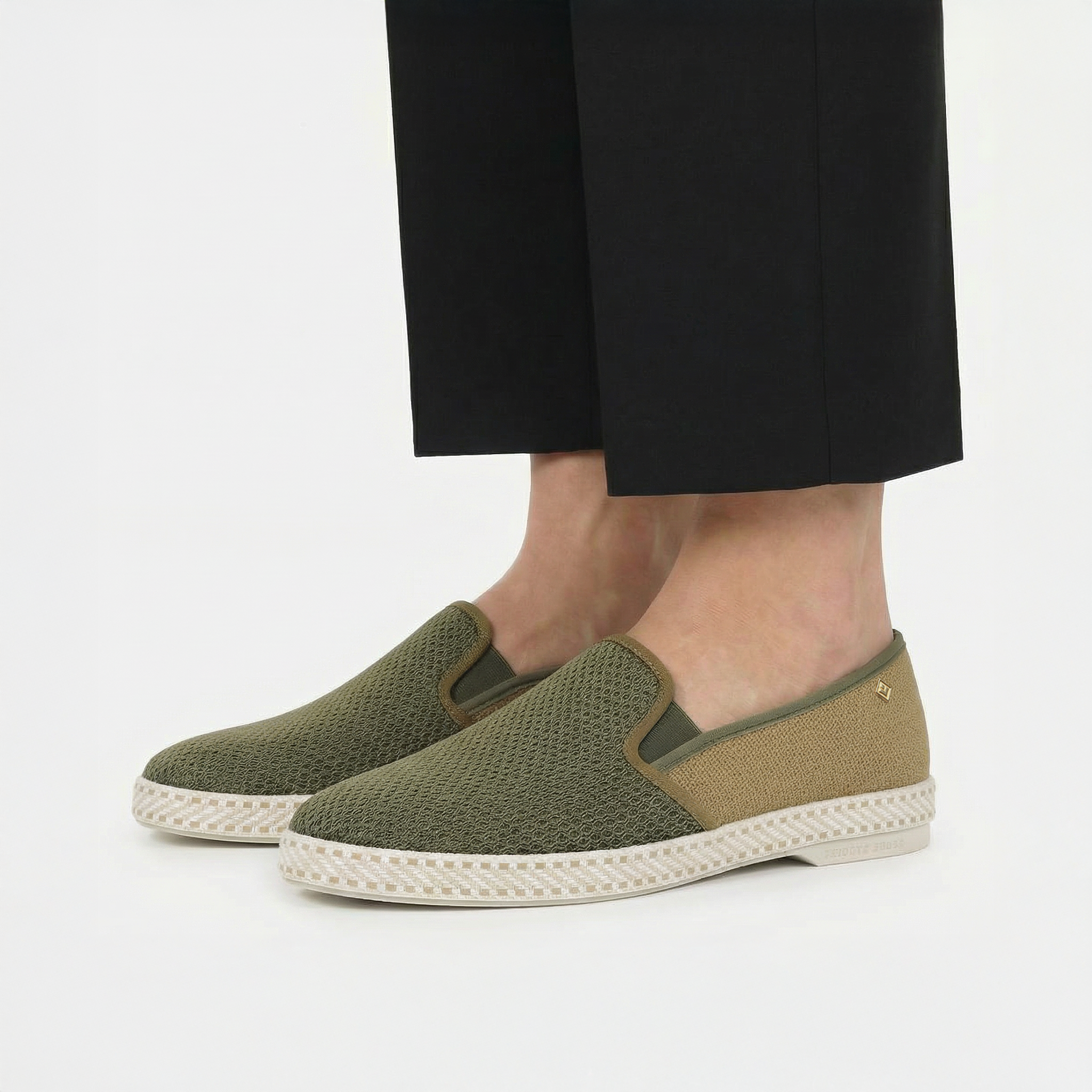 Rivieras Classic Match Loafer – Khaki Sand Two-Tone Slip-On for Men & Women