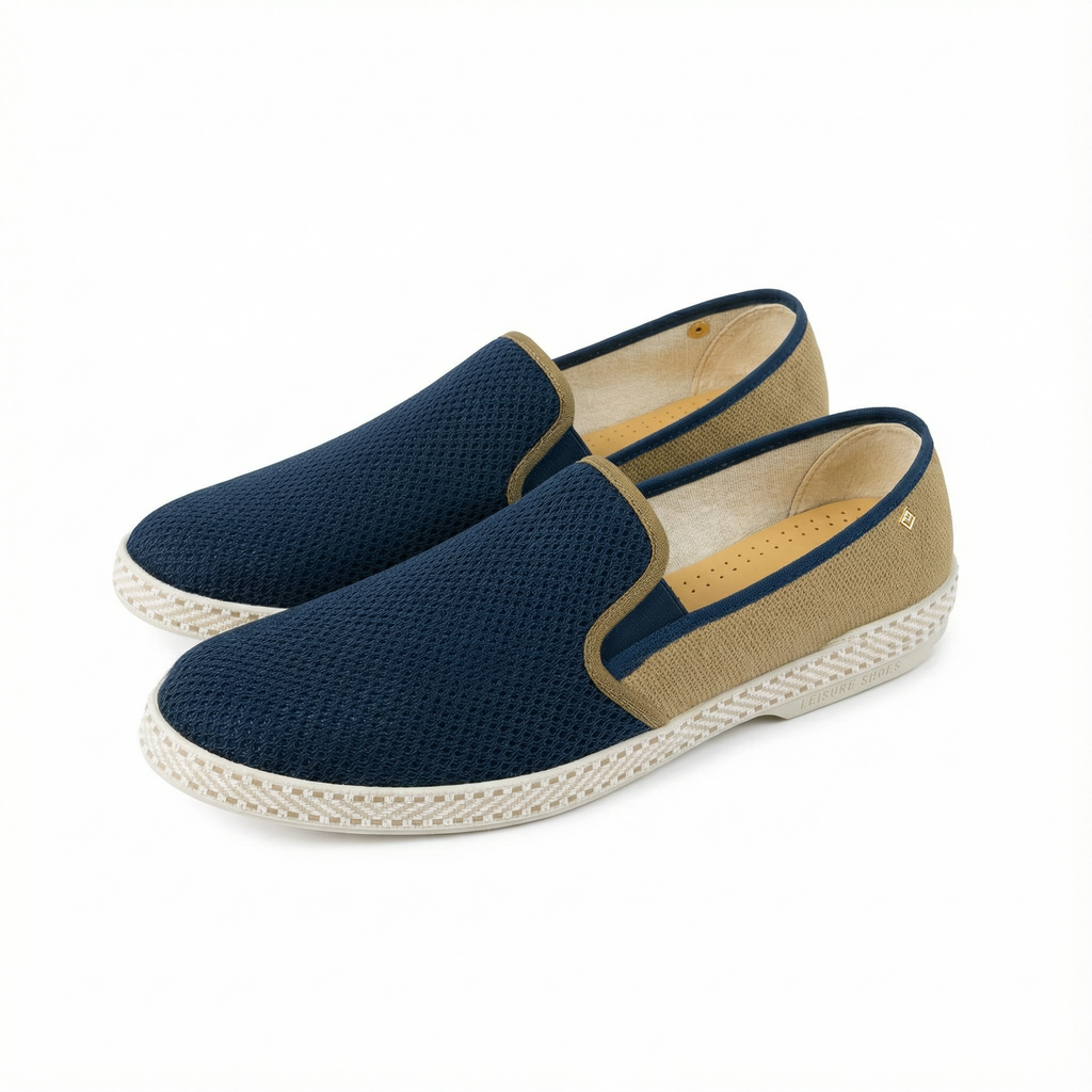 Rivieras Classic Match Loafer – Navy Sand Two-Tone Slip-On for Men & Women