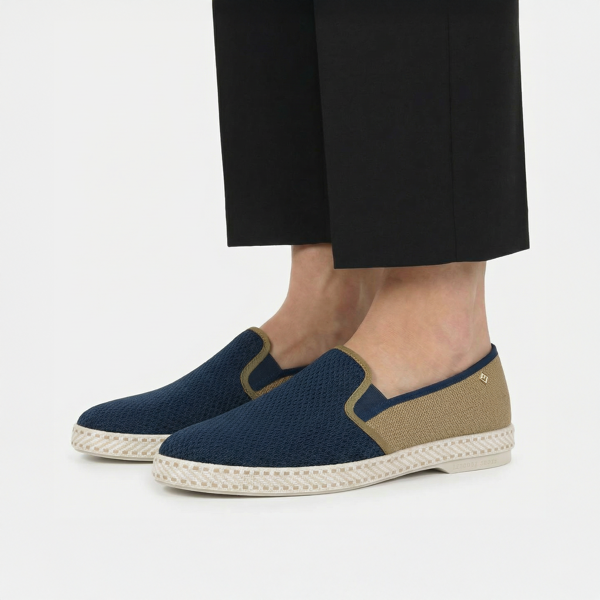 Rivieras Classic Match Loafer – Navy Sand Two-Tone Slip-On for Men & Women