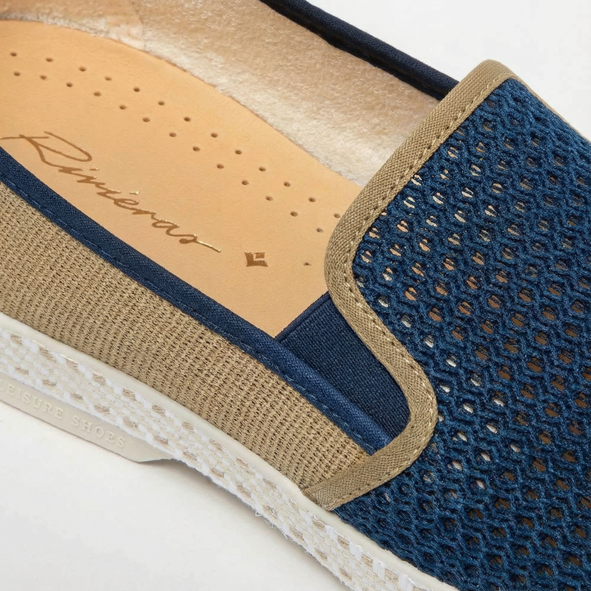 Rivieras Classic Match Loafer – Navy Sand Two-Tone Slip-On for Men & Women