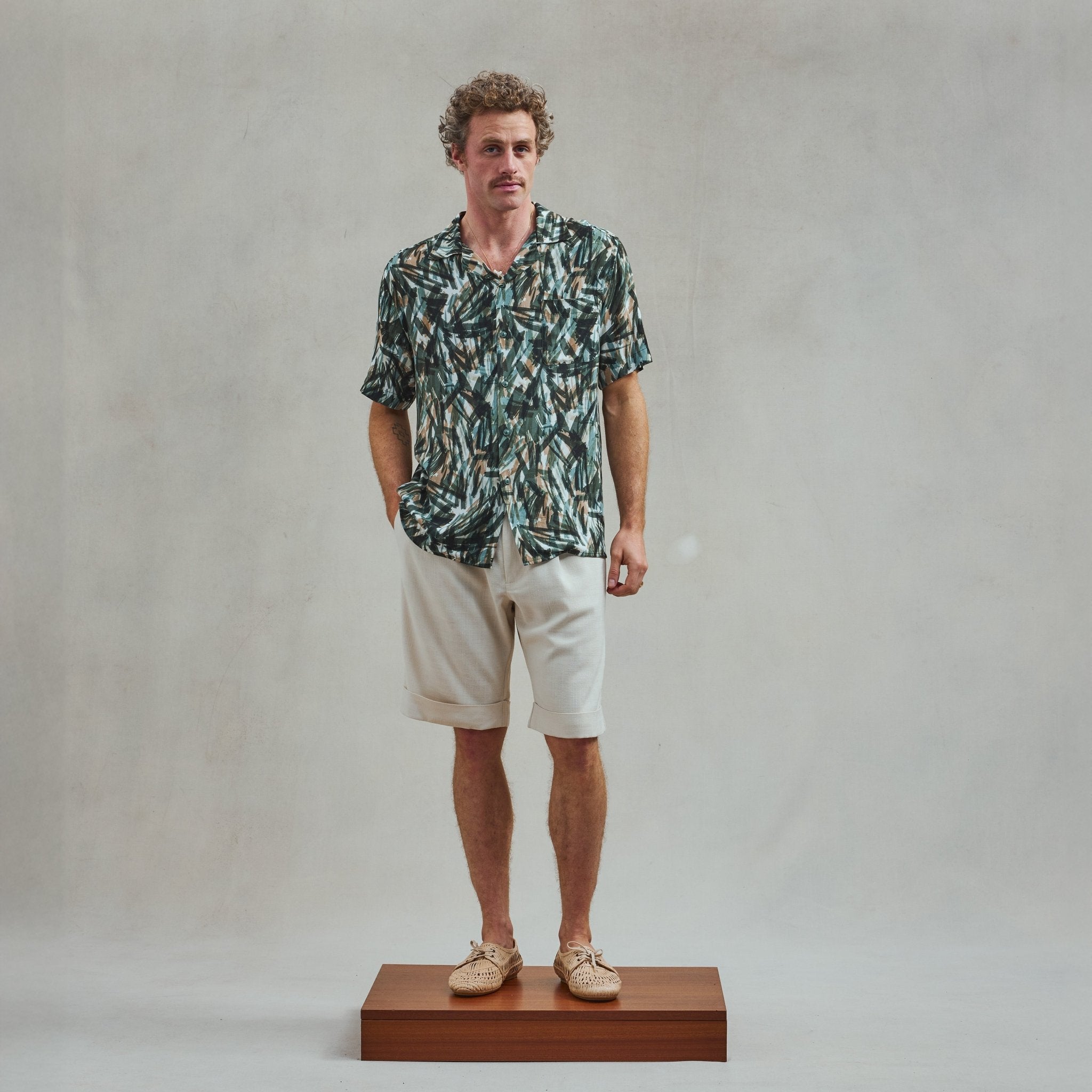 Rivieras European Union Adventure Patterned Shirt apparel handmade in Spain.