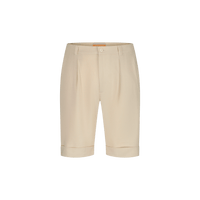 Rivieras European Union Beige Cuffed Shorts apparel handmade in Spain.