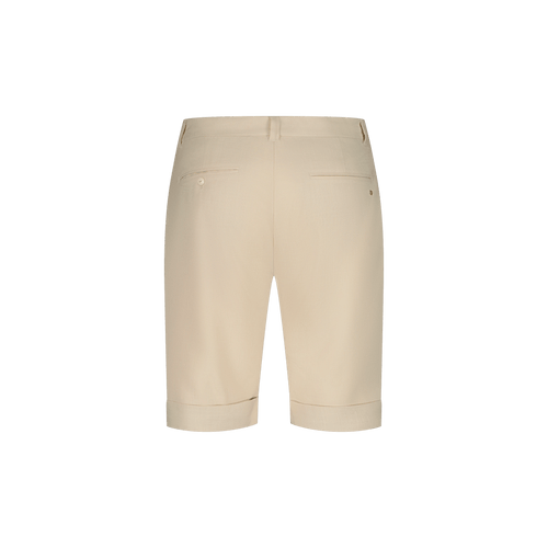 Rivieras European Union Beige Cuffed Shorts apparel handmade in Spain.