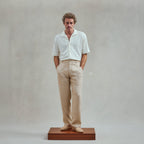 Rivieras European Union Beige Fatigue Pants apparel handmade in Spain.
