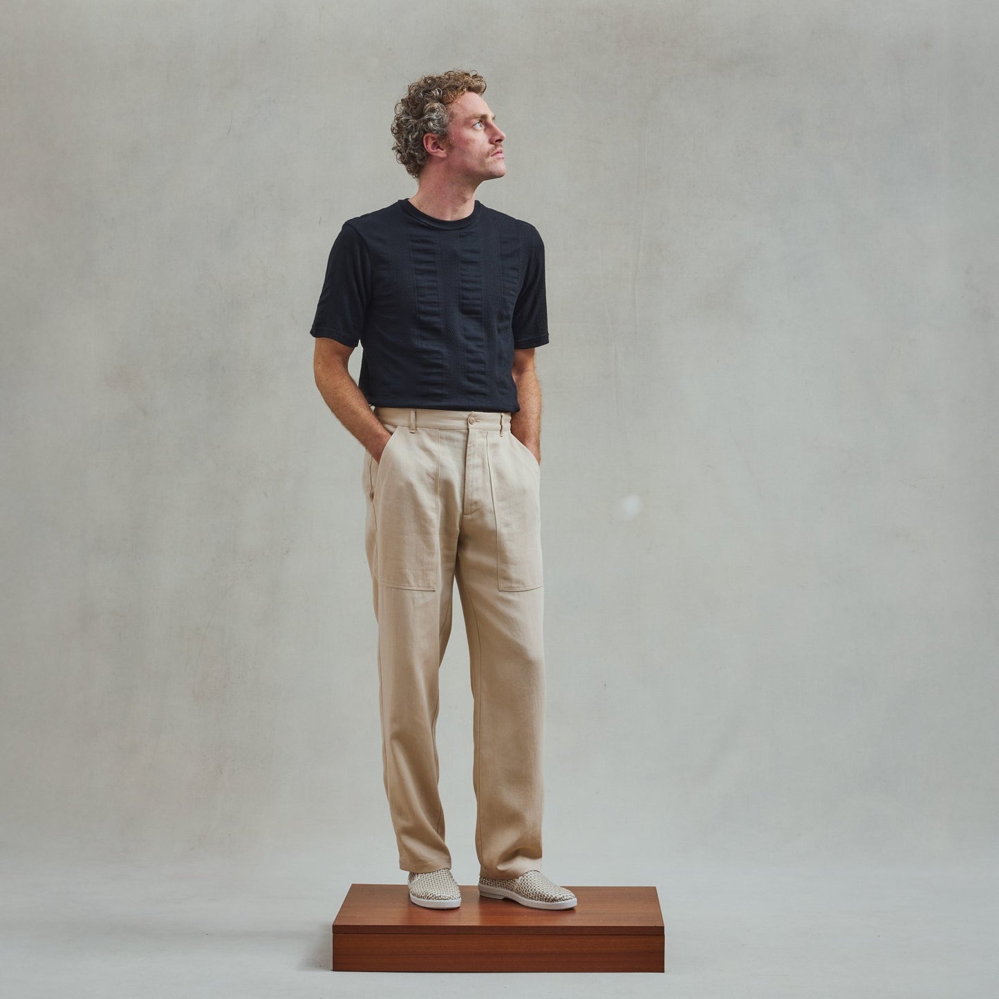 Rivieras European Union Black Jersey Fancy T-Shirt apparel handmade in Spain.