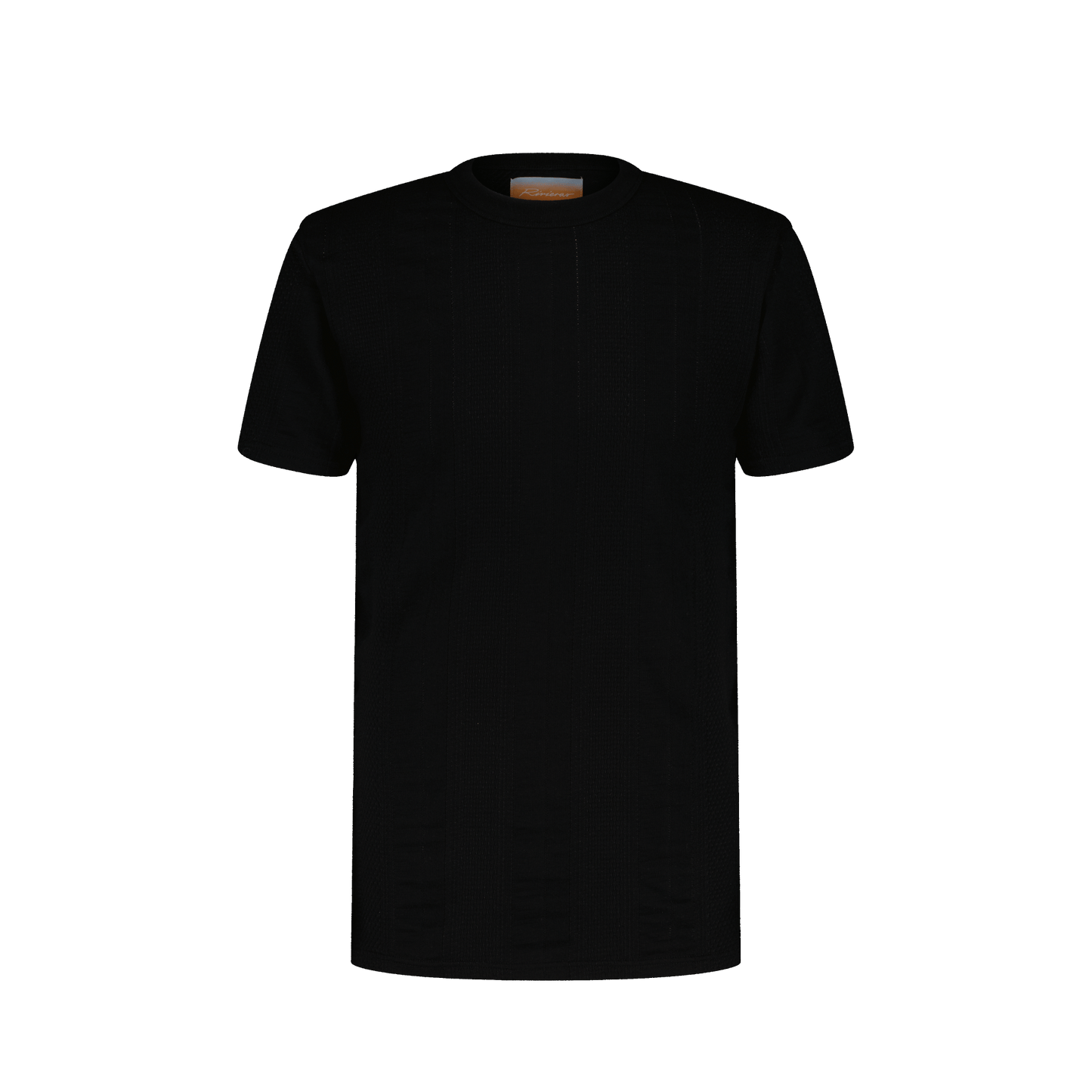 Rivieras European Union Black Jersey Fancy T-Shirt apparel handmade in Spain.