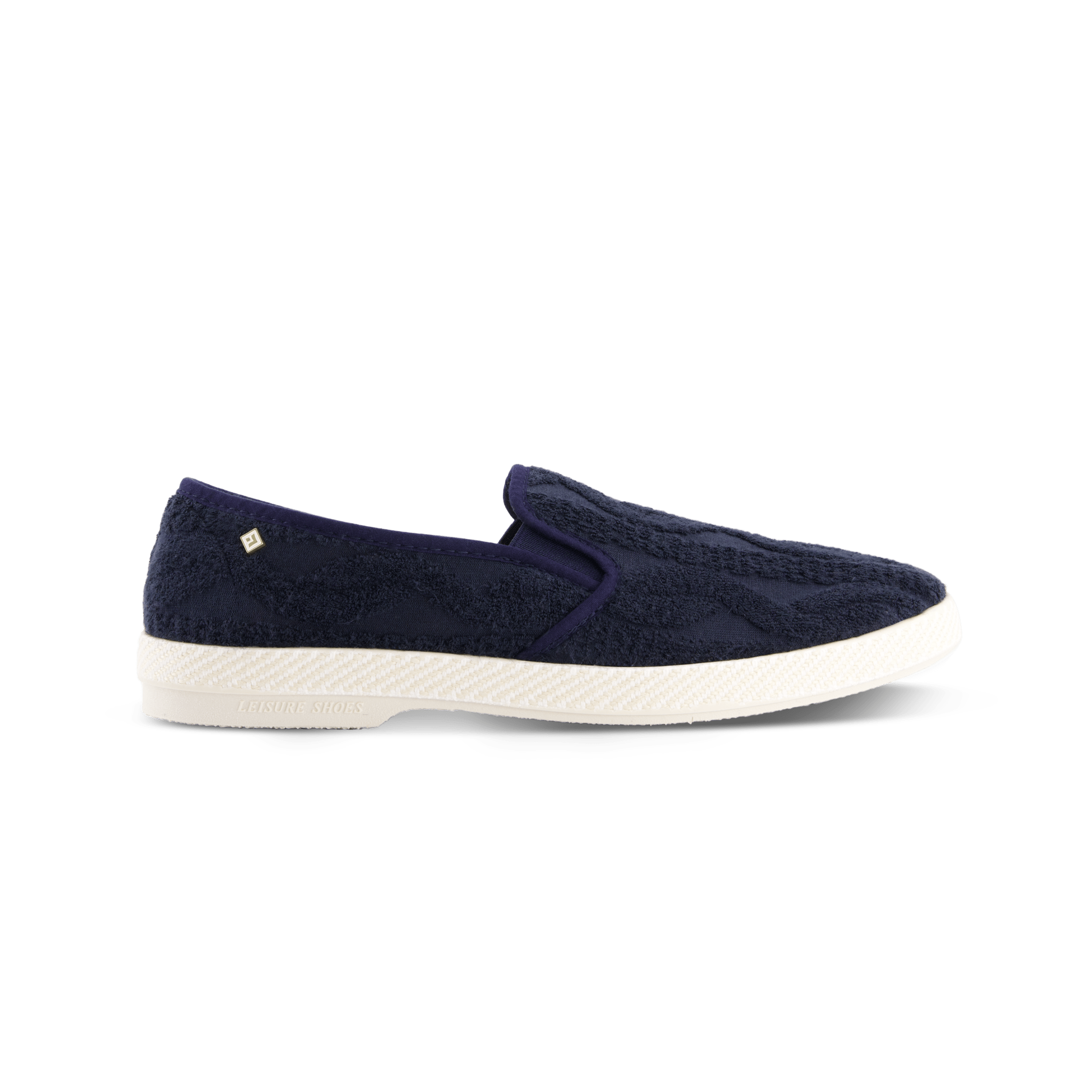 Rivieras European Union Classic Terry Cloth Slip - On Loafer Navy 1540 Shoes handmade in Spain.