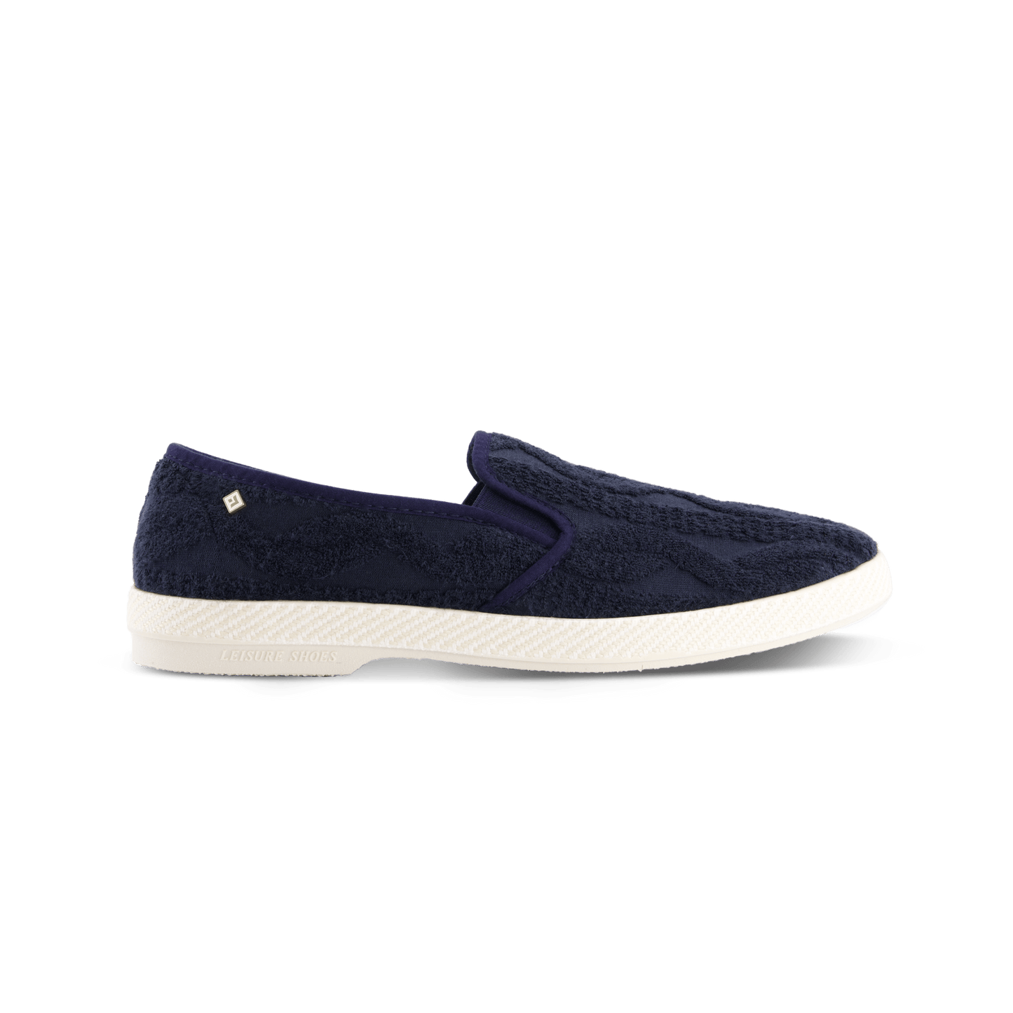 Rivieras European Union Classic Terry Cloth Slip - On Loafer Navy 1540 Shoes handmade in Spain.