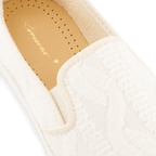 Rivieras European Union Classic Terry Cloth Slip - On Loafer White 1541 Shoes handmade in Spain.