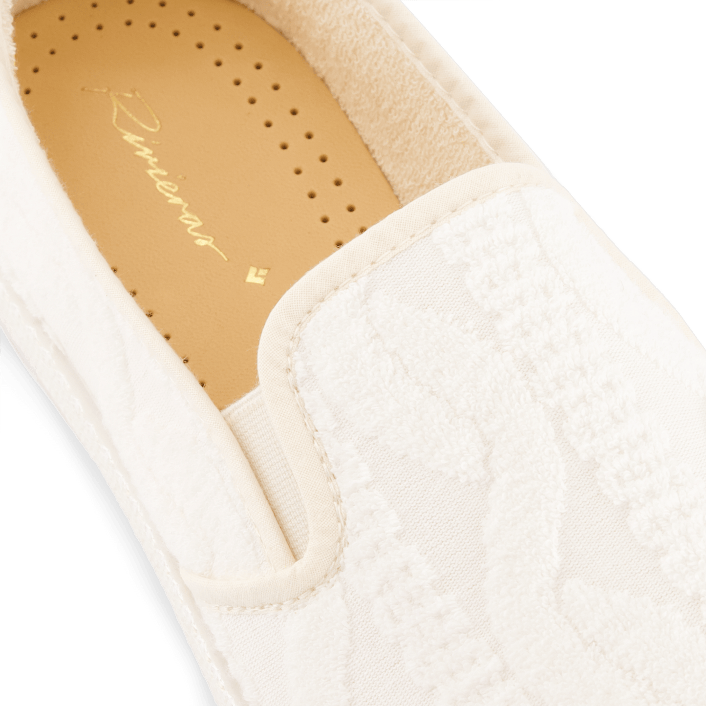 Rivieras European Union Classic Terry Cloth Slip - On Loafer White 1541 Shoes handmade in Spain.