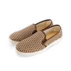 Rivieras European Union Classic Woven Leatherette Slip - On Loafer in Brown 3185 Shoes handmade in Spain.