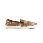 Rivieras European Union Classic Woven Leatherette Slip - On Loafer in Brown 3185 Shoes handmade in Spain.