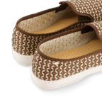 Rivieras European Union Classic Woven Leatherette Slip - On Loafer in Brown 3185 Shoes handmade in Spain.
