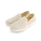 Rivieras European Union Diamond Punched Leatherette Slip - On Loafer Beige 1520 Shoes handmade in Spain.