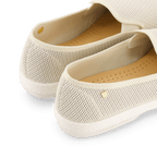 Rivieras European Union Diamond Punched Leatherette Slip - On Loafer Beige 1520 Shoes handmade in Spain.