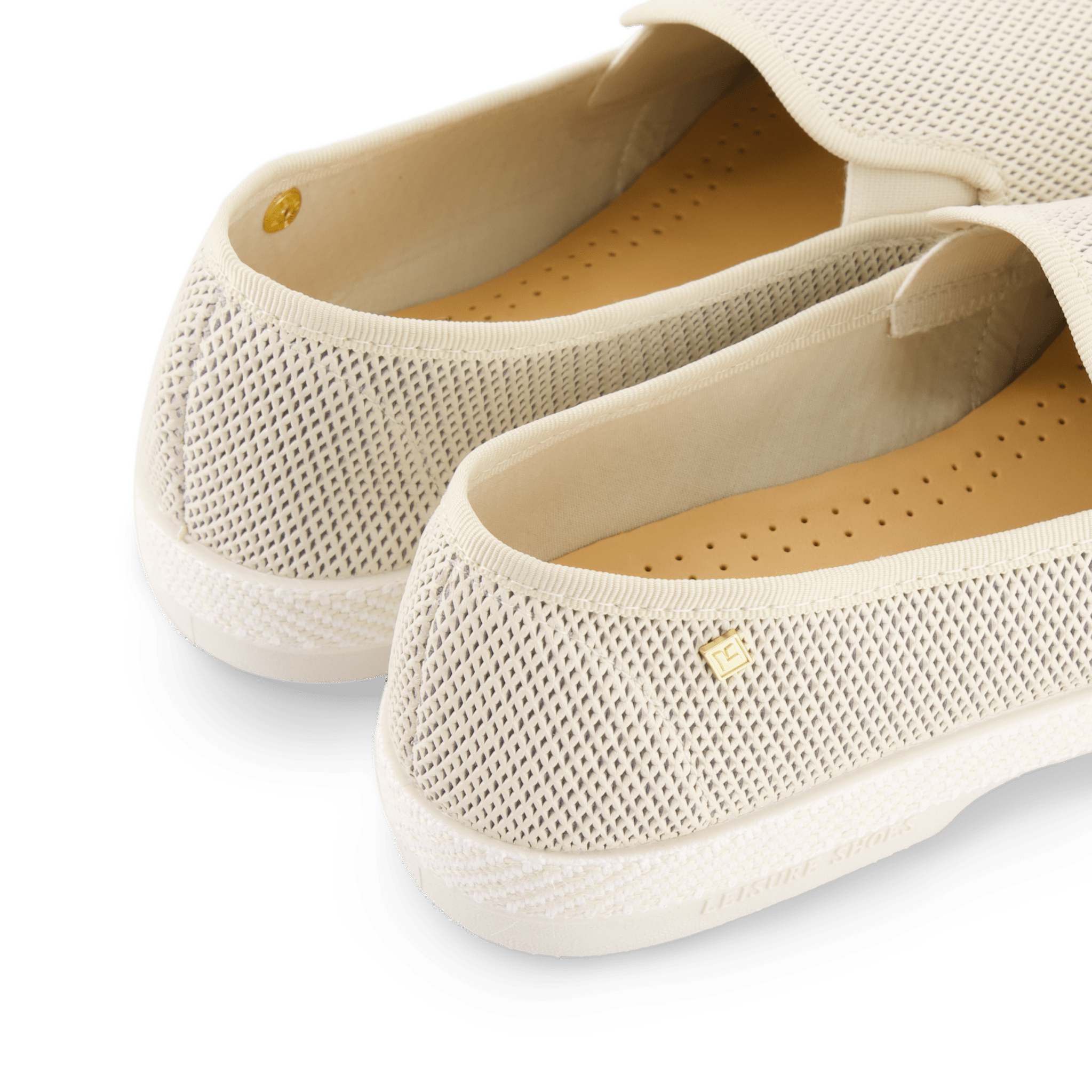 Rivieras European Union Diamond Punched Leatherette Slip - On Loafer Beige 1520 Shoes handmade in Spain.