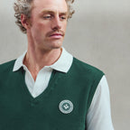 Rivieras European Union Green Sleeveless Sweater apparel handmade in Spain.
