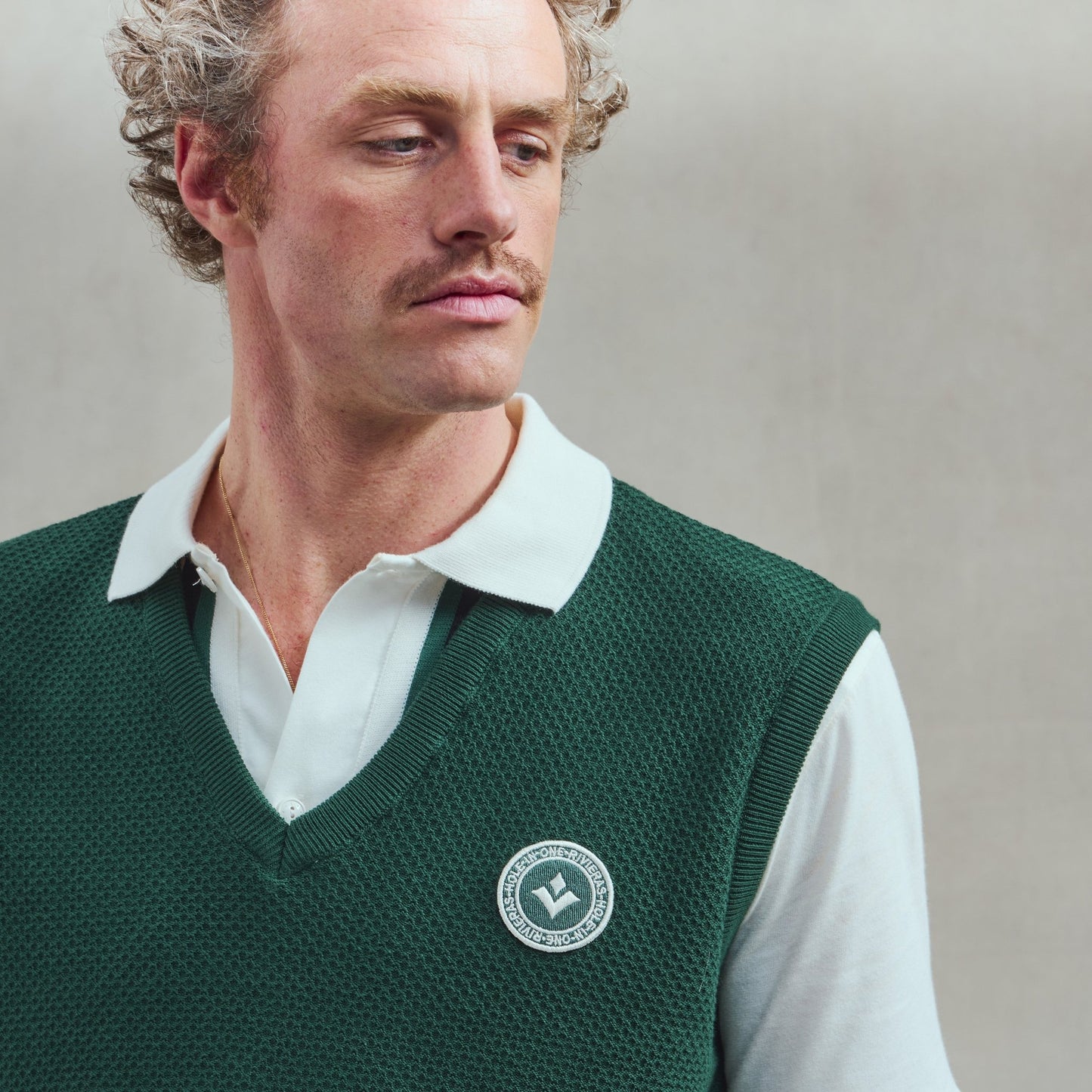 Rivieras European Union Green Sleeveless Sweater apparel handmade in Spain.