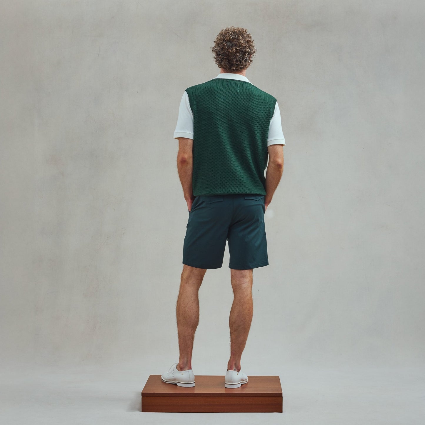 Rivieras European Union Green Sleeveless Sweater apparel handmade in Spain.