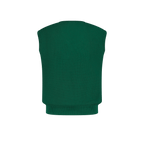 Rivieras European Union Green Sleeveless Sweater apparel handmade in Spain.