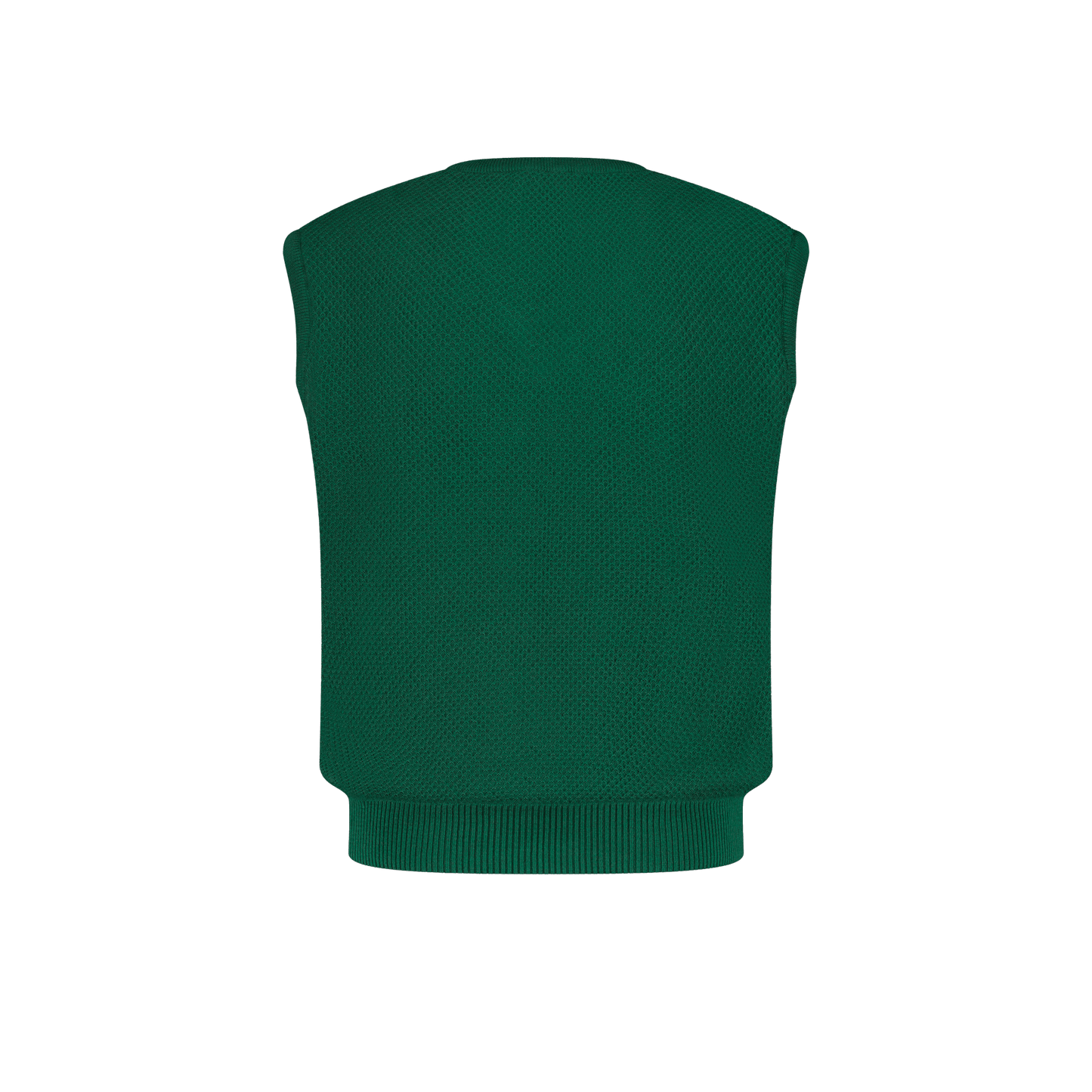 Rivieras European Union Green Sleeveless Sweater apparel handmade in Spain.