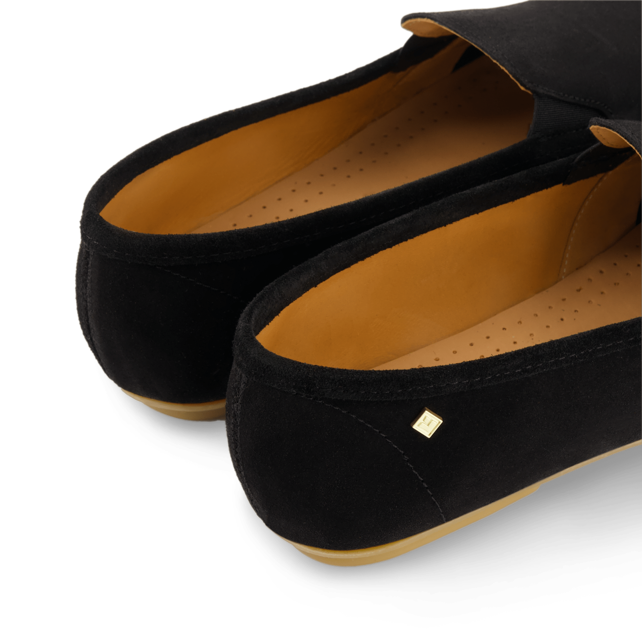 Rivieras European Union Jazz Suede Slip - On Moccasin Black J301 Shoes handmade in Spain.