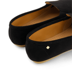 Rivieras European Union Jazz Suede Slip - On Moccasin Black J301 Shoes handmade in Spain.
