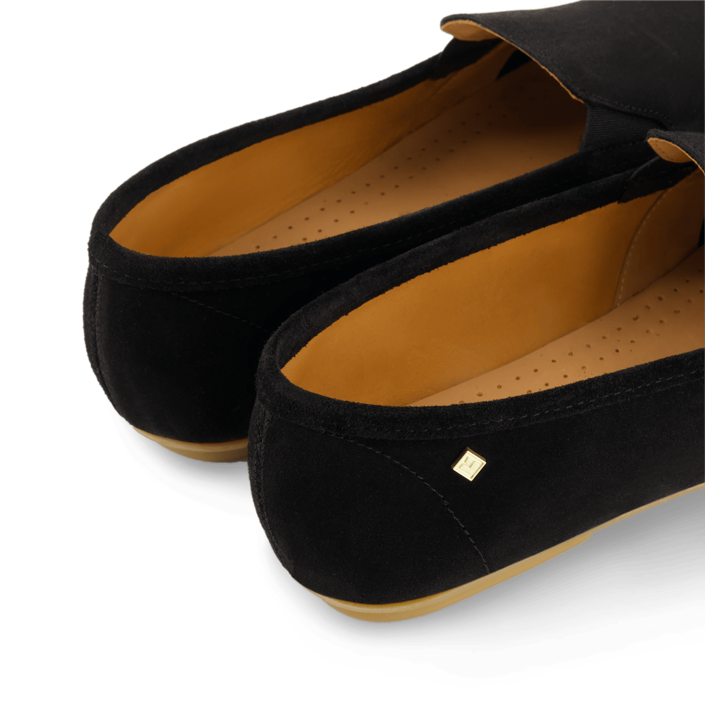 Rivieras European Union Jazz Suede Slip - On Moccasin Black J301 Shoes handmade in Spain.