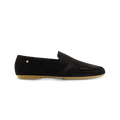 Rivieras European Union Jazz Suede Slip - On Moccasin Black J301 Shoes handmade in Spain.