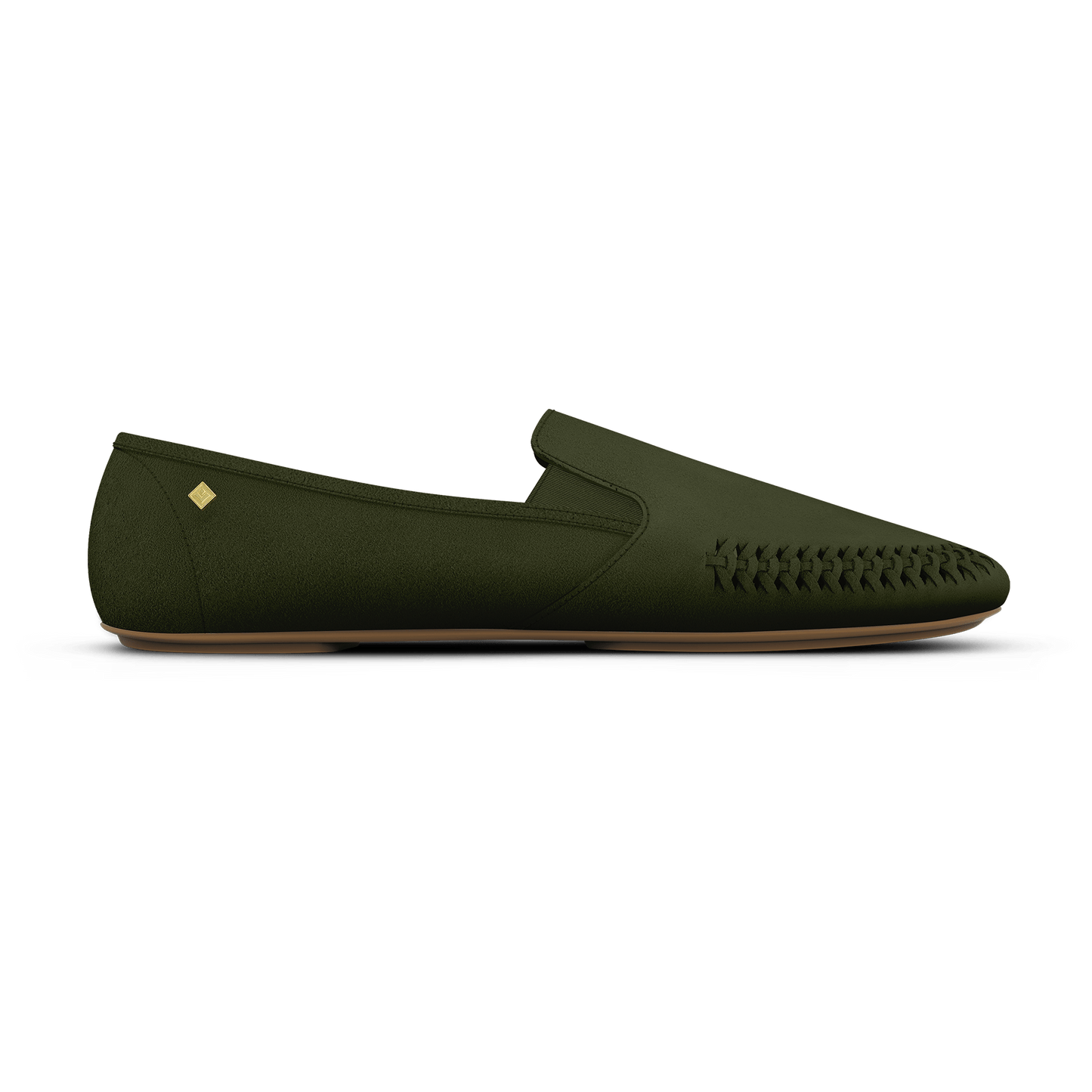 Rivieras European Union Jazz Suede Slip - On Moccasin Forest Green J311 Shoes handmade in Spain.