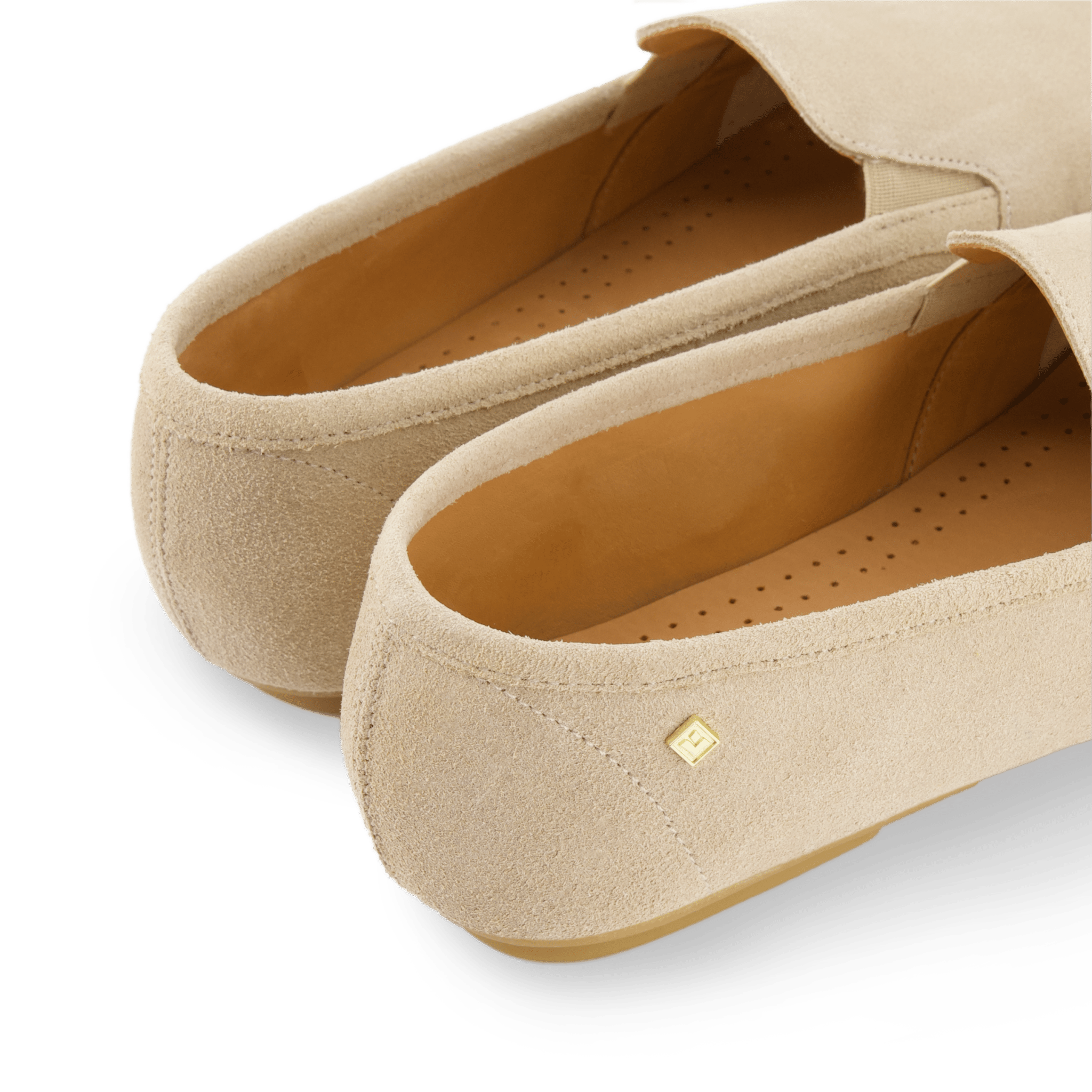 Rivieras European Union Jazz Suede Slip - On Moccasin Light Beige J302 Shoes handmade in Spain.