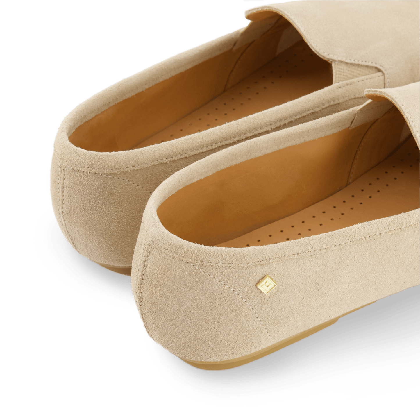 Rivieras European Union Jazz Suede Slip - On Moccasin Light Beige J302 Shoes handmade in Spain.