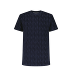 Rivieras European Union Navy Fancy Terrycloth T-Shirt apparel handmade in Spain.