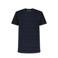 Rivieras European Union Navy Fancy Terrycloth T-Shirt apparel handmade in Spain.