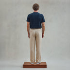 Rivieras European Union Navy Fancy Terrycloth T-Shirt apparel handmade in Spain.