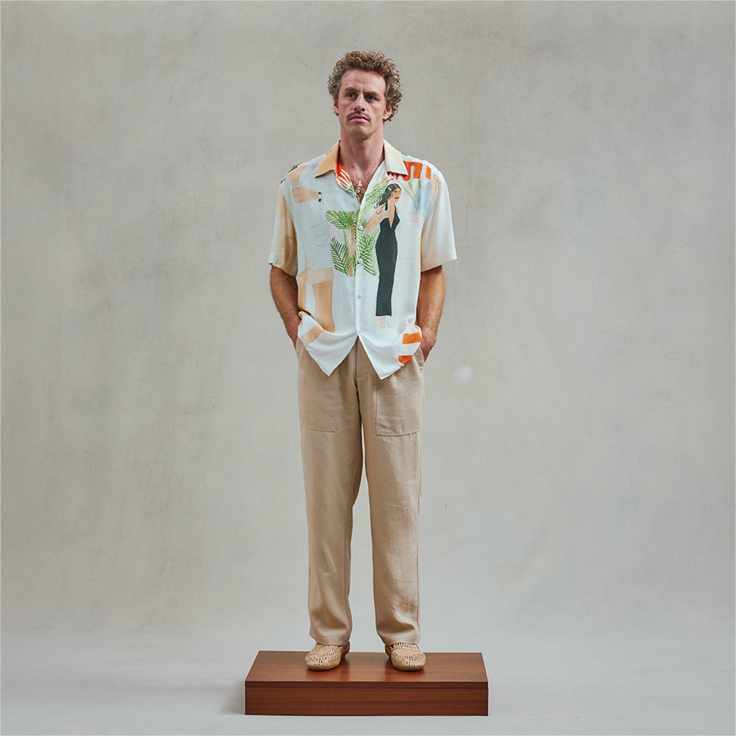 Rivieras European Union Printed Cocktail Shirt apparel handmade in Spain.