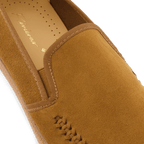 Rivieras European Union Slip - On Woven Split Toe Moccasin Brown 3094 Shoes handmade in Spain.