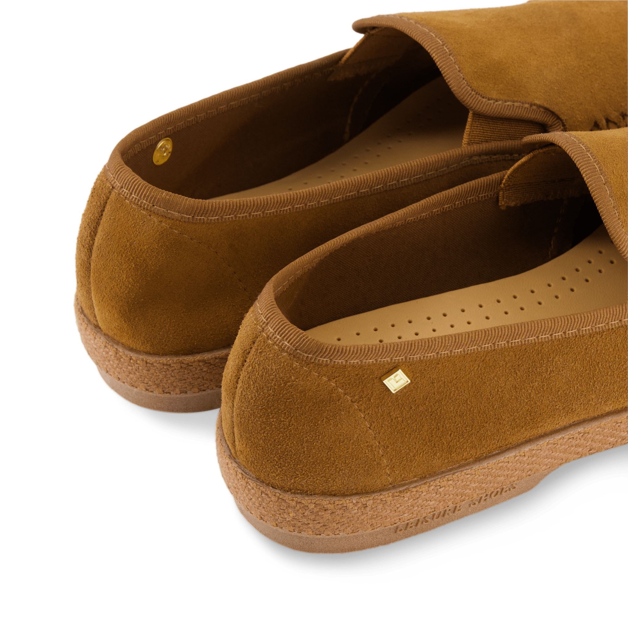 Rivieras European Union Slip - On Woven Split Toe Moccasin Brown 3094 Shoes handmade in Spain.