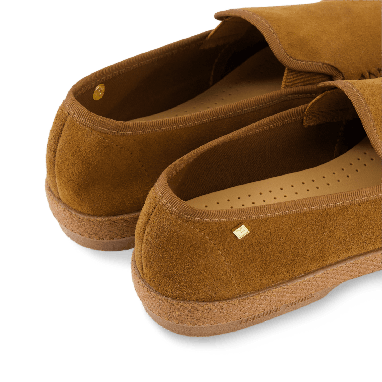 Rivieras European Union Slip - On Woven Split Toe Moccasin Brown 3094 Shoes handmade in Spain.